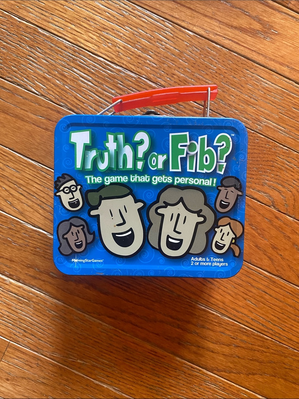 Truth? or Fib? Travel Card Game - Blue Tin